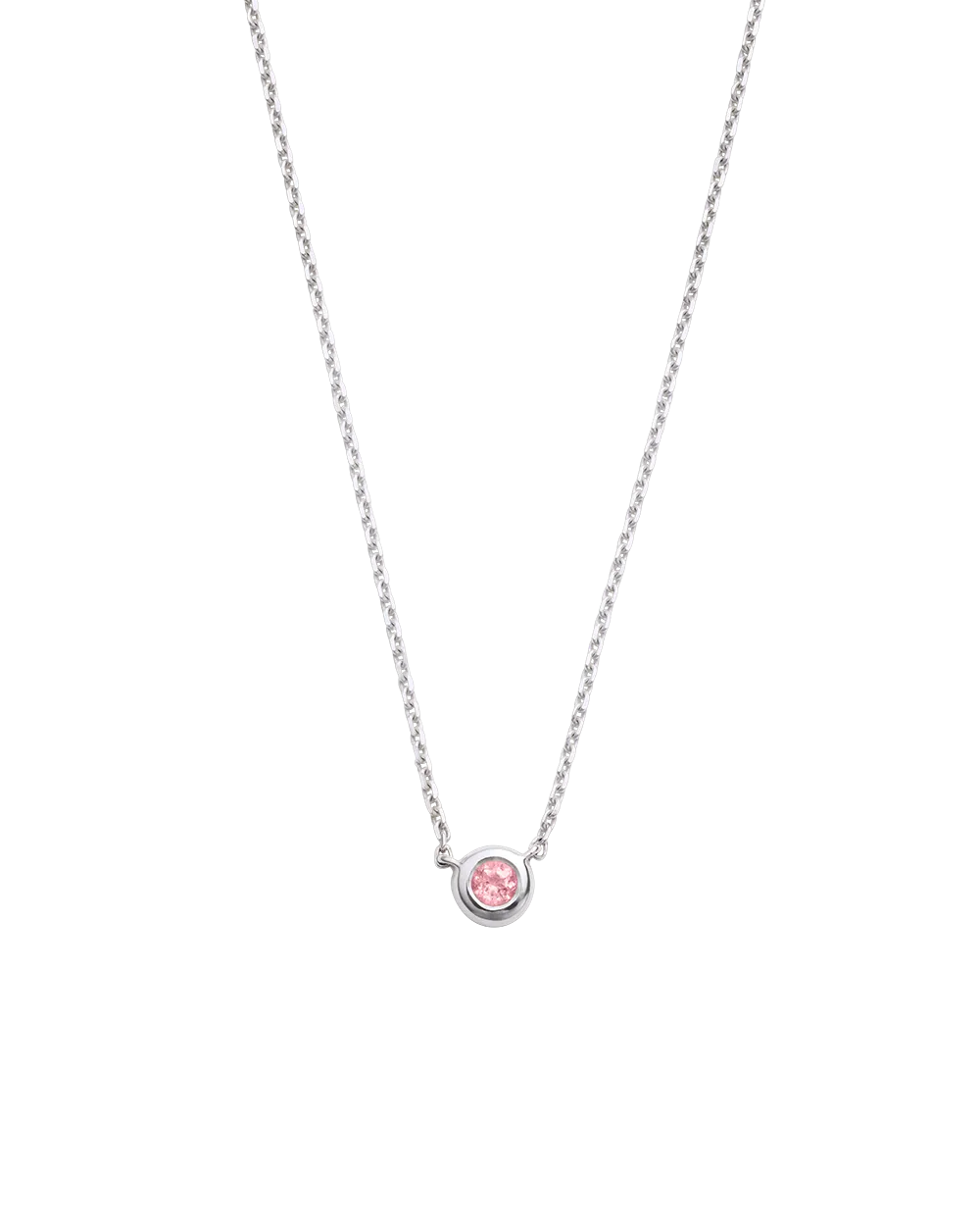 PETITE BIRTHSTONE NECKLACE (STERLING SILVER)