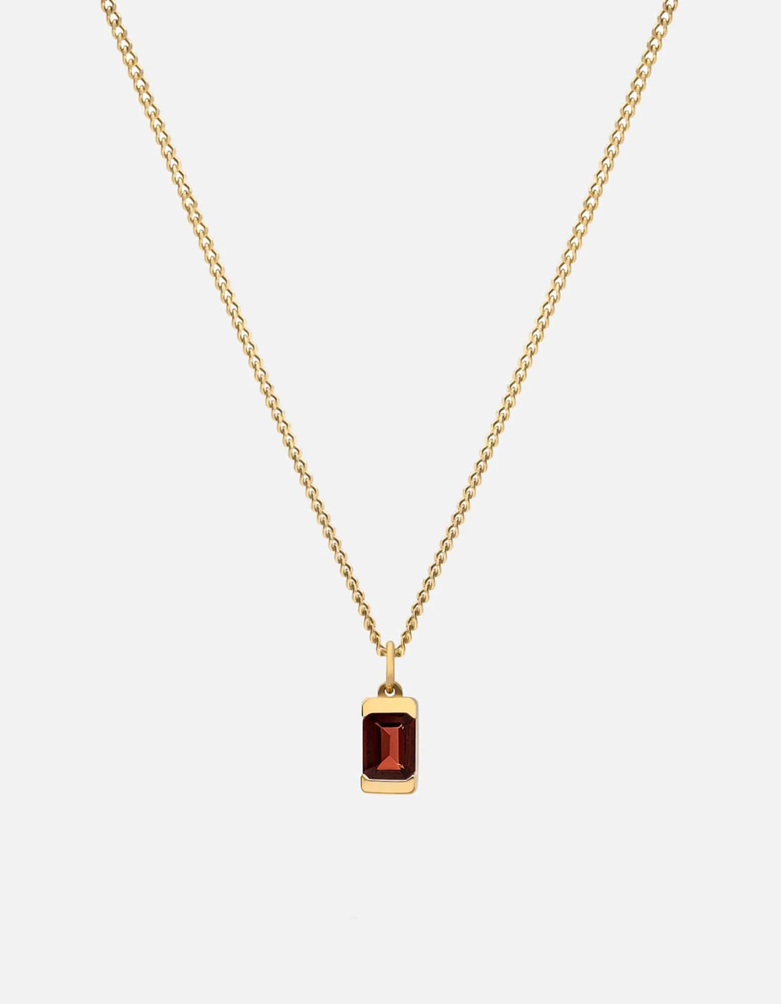 Valor Garnet Necklace, 14k Gold